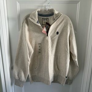 IZOD cream half-zip sweatshirt - size S